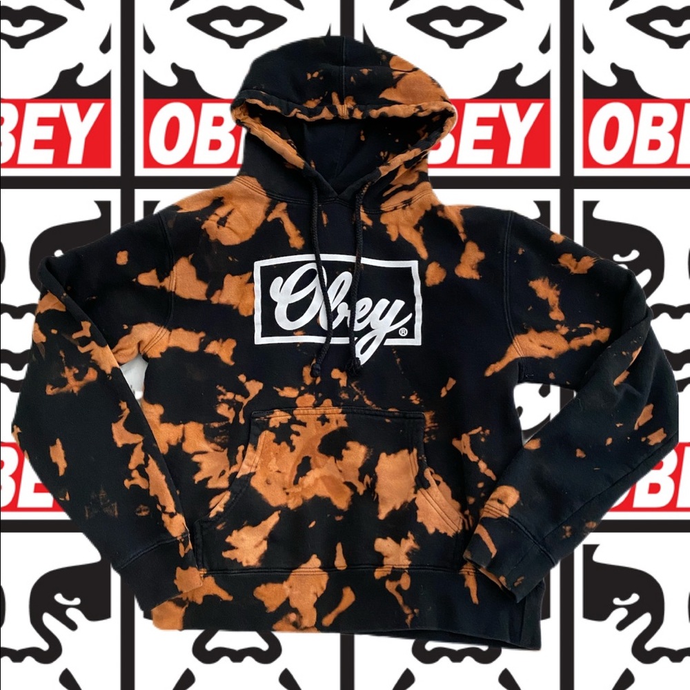 OBEY bleach tie dye hoodie